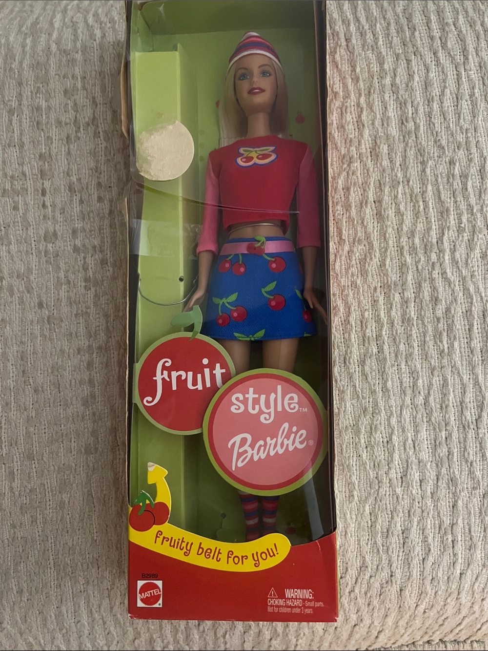 Mattel Barbie Fruit Style Doll — Red Top, Blue Skirt